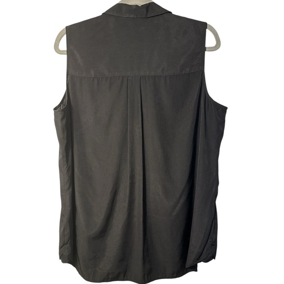 Express The City Shirt Black Button Down Sleeveless Portofino Shirt - Picture 4 of 4